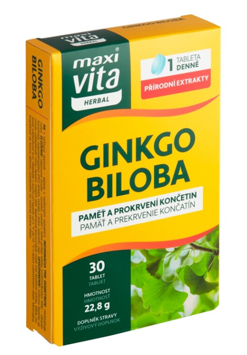 Doplněk stravy Ginkgo Biloba Herbal Maxivita