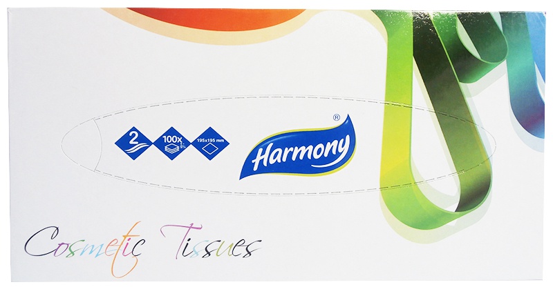 Kapesníčky papírové 2vrstvé Harmony - box
