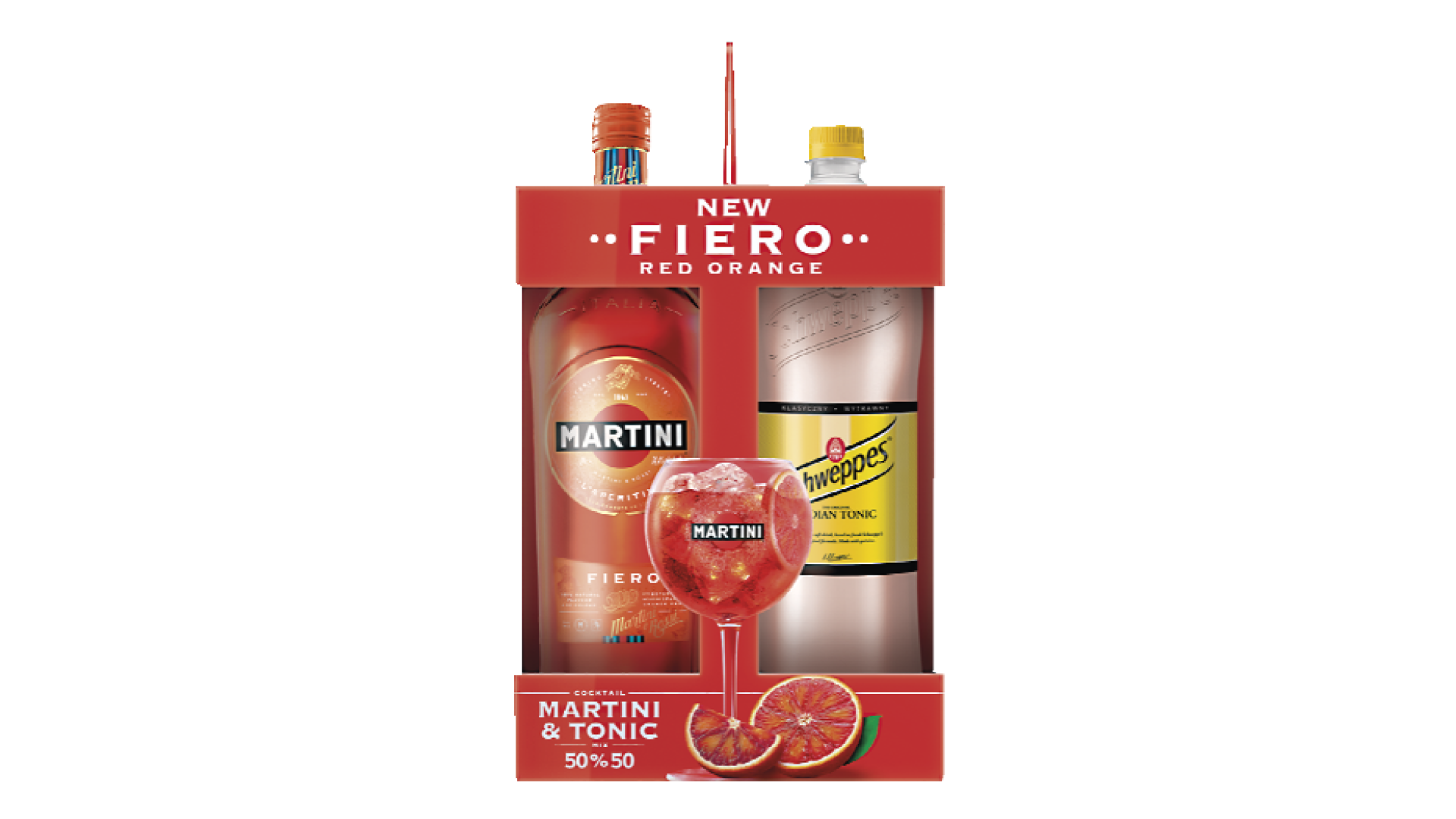 Aperitiv Fiero Martini + Schweppes Tonic dárkové balení levně Kupi.cz