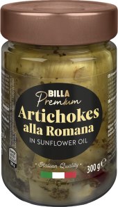 Artyčoky v oleji Billa Premium