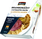 Bramboráky s kysaným zelím a uzeným Hamé