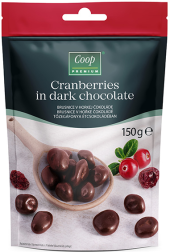 Brusinky v čokoládě Coop Premium