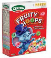 Cereálie Fruity Hoops kroužky Cerera