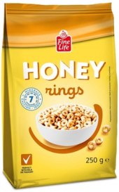 Cereálie Honey rings Fine Life