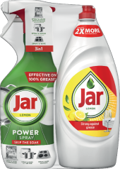 Čistič ve spreji 3v1 Power Jar + prostředek na nádobí Jar