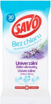 Čisticí vlhčené ubrousky univerzální bez chloru Savo