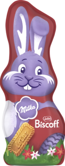 Čokoládový zajíc Lotus Biscof Milka