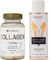 Collagen Femin + Magnetifico masážní olej Sandalwood