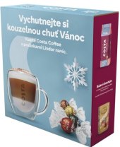 Dárkový balíček zrnková káva Crema Rich Costa Coffee + směs pralinek Lindt