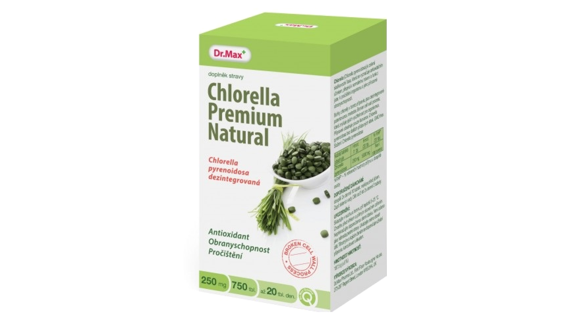 Doplněk stravy Chlorella Premium Natural Dr.Max levně Kupi.cz