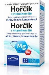 Doplněk stravy Hořčík + vitamin B6 Biotter