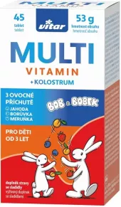 Doplněk stravy Multivitamin + Kolostrum Kids Vitar
