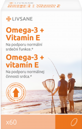 Doplněk stravy Omega 3 rybí olej + vitamin E Livsane