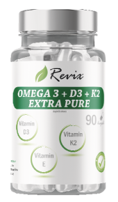 Doplněk stravy Omega 3+D3 K2 E Revix
