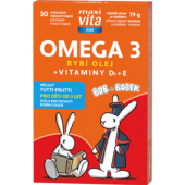 Doplněk stravy pro děti Omega 3 + D3 a E MaxiVita