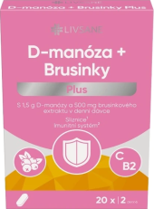 Doplněk stravy tablety pro močové ústrojí Brusinky + manóza Plus Livsane