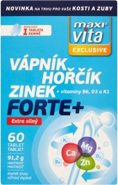 Doplněk stravy Vápník-Hořčík-Zinek Forte Exclusive Maxivita