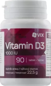 Doplněk stravy vitamin D3 1000 Vix