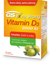 Doplněk stravy Vitamin D3 2000 IU Extra Strong GS