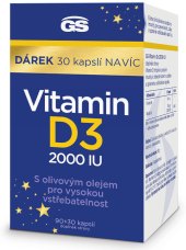Doplněk stravy Vitamin D3 2000 IU GS