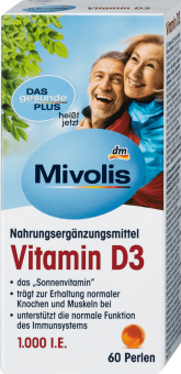 Doplněk stravy Vitamin D3 Mivolis Das gesunde Plus