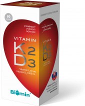Doplněk stravy vitamin K2 + D3 Biomin
