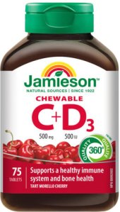 Doplněk stravy Vitamíny C + D3 Jamieson