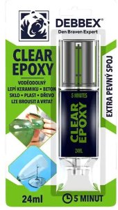 Dvousložkové epoxidové lepidlo Clear Epoxy Debbex