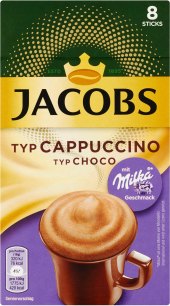 Instantní káva porcovaná Cappuccino Choco Milka Jacobs
