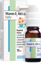 Kapky Vitamin pro děti D3 400 I.U. Generica