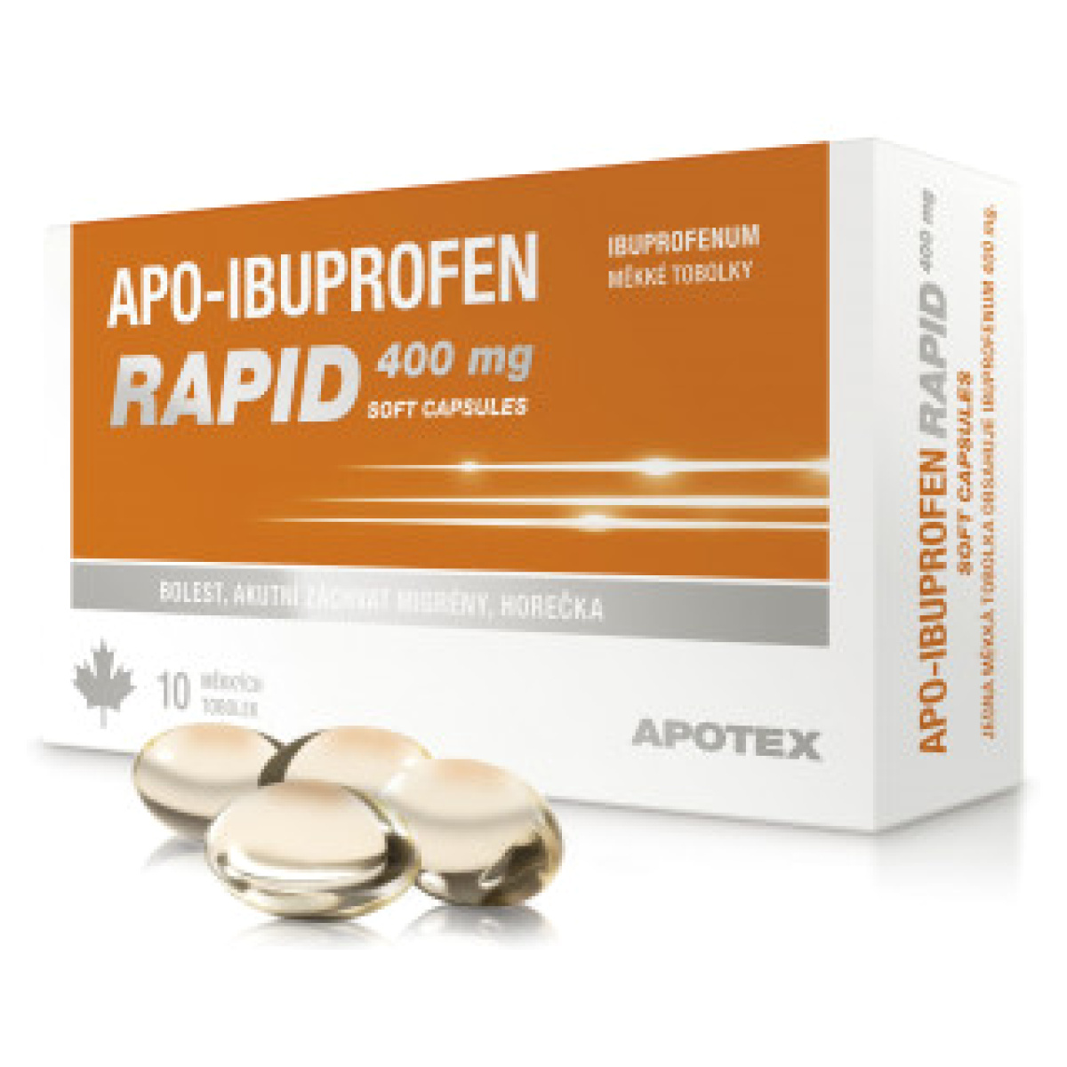 Kapsle proti bolesti 400mg ApoIbuprofen Rapid Apotex levně Kupi.cz