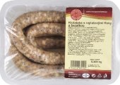 Klobása s rajčatovými floky a bazalkou Prominent
