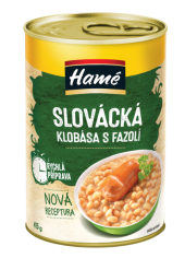 Klobása slovácká s fazolí Hamé - konzerva