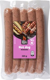 Klobásky Hot dog Grill Party