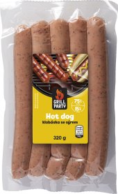 Klobásky Hot dog se sýrem Grill Party