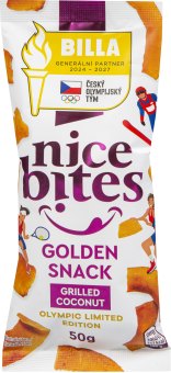 Kokos sušený grilovaný Golden snack Nice Bites