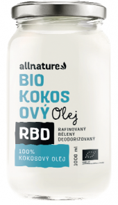 Kokosový olej RBD bio Allnature