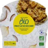 Kuřecí maso s kokosovým mlékem a kari bio Monoprix