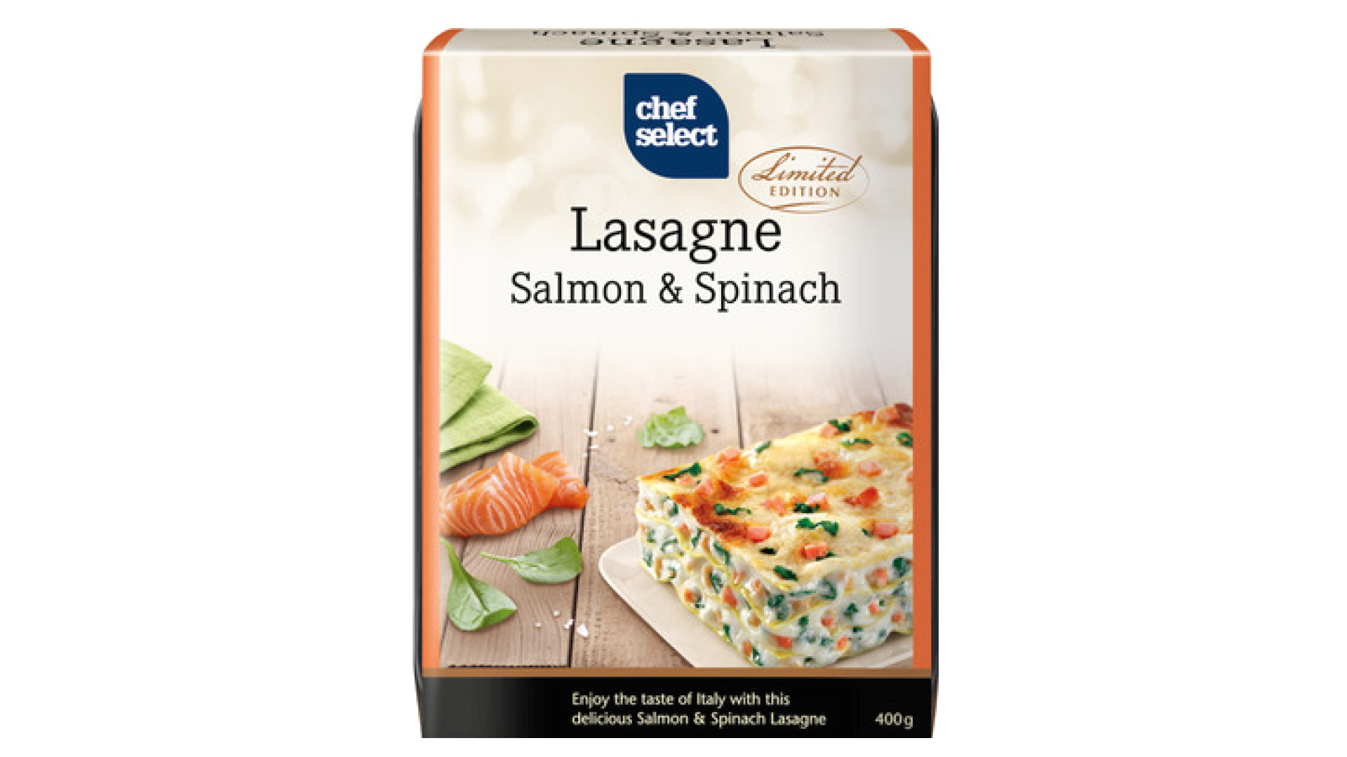 Lasagne Chef Select a lososem špenátem levně se