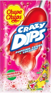 Lízátko s praskajícím práškem Crazy Dips Chupa Chups