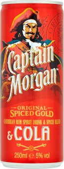 Míchaný nápoj  Cola +  Captain Morgan