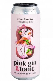 Míchaný nápoj Pink Gin a Tonic Svachovka