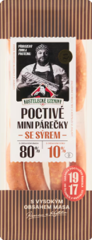 Mini párečky poctivé se sýrem Kostelecké uzeniny
