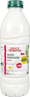 Mléko Bio čerstvé plnotučné  3,5% Srdce Domova