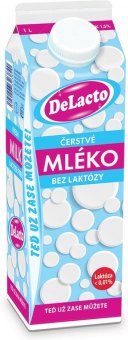 Mléko čerstvé bez laktózy Delacto - 1,5% polotučné