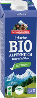 Mléko čerstvé bez laktózy plnotučné 3,5 % bio Berchtesgadener Land