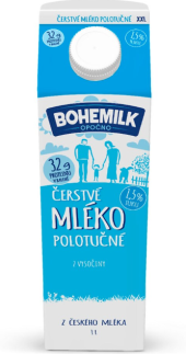 Mléko čerstvé Bohemilk - 1,5% polotučné