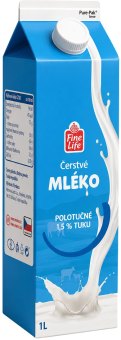 Mléko čerstvé Fine Life - 1,5% polotučné
