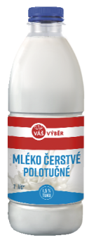 Mléko čerstvé Váš Výběr- 1,5% polotučné