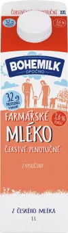Mléko farmářské Bohemilk - 3,6% plnotučné